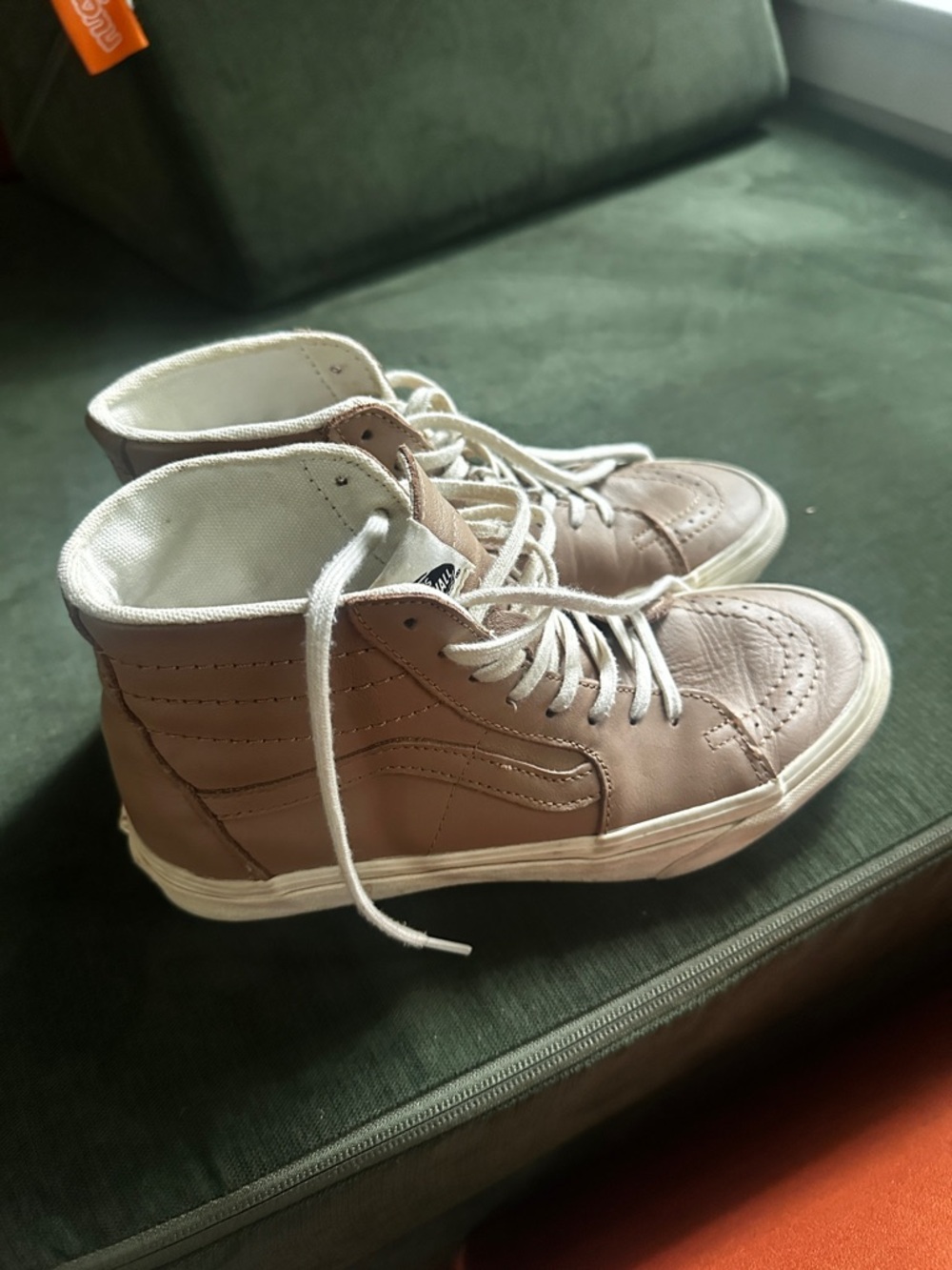 Vans Sk-8 Hi-Tapered Sneakers in Leather Brown/Marshmallow